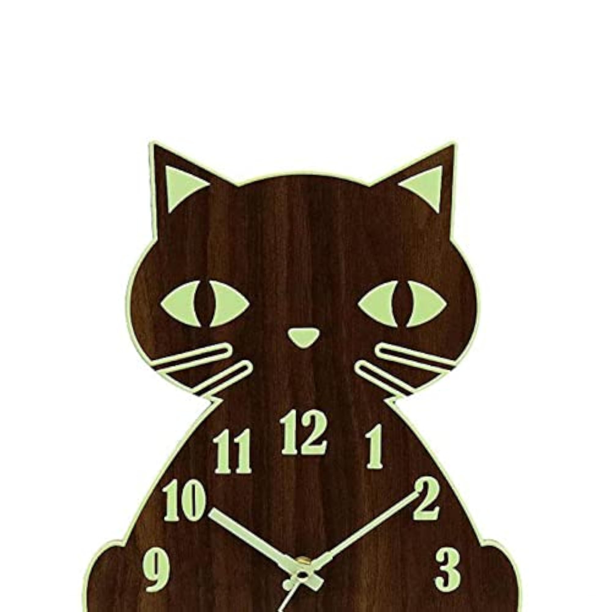 Cute Cat Style Digital Wall Clock, Silent Indoor Clock